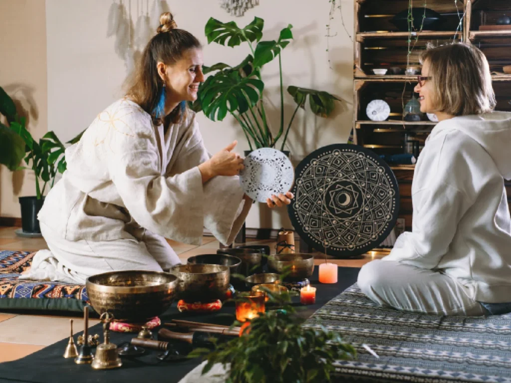 Blog post thumbnail — spiritual session with sage