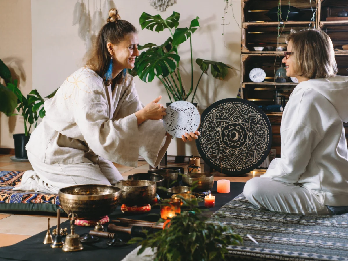 Blog post thumbnail — spiritual session with sage